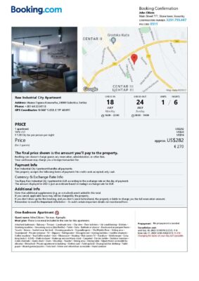 Customizable Serbia Airbnb Reservation Template | Word & PDF Formats