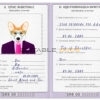 Serbia dog Fake PSD Passport | Instant Download