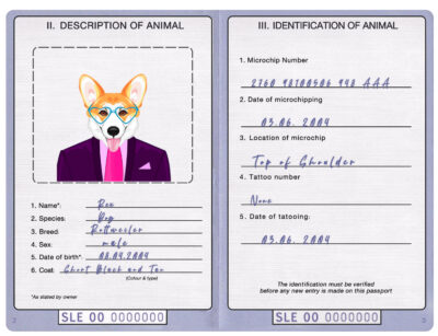 Sierra Leone dog Fake PSD Passport | Instant Download