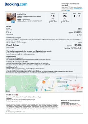 Customizable Slovenia Airbnb Reservation Template | Word & PDF Formats