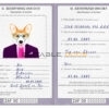South Africa dog Fake PSD Passport | Instant Download