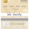 Editable South Korea Shinhan Financial Group visa debit card Templates in PSD Format