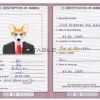 South Sudan dog Fake PSD Passport | Instant Download