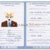 Spain dog Fake PSD Passport | Instant Download