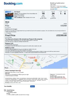 Customizable Suriname Airbnb Reservation Template | Word & PDF Formats