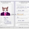 Suriname cat Fake PSD Passport | Instant Download