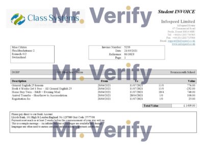 High-Quality Switzerland Class System Invoice Template PDF | Fully Editable