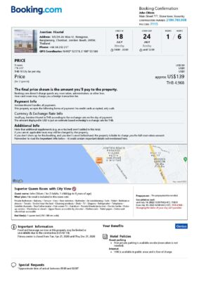 Customizable Thailand Airbnb Reservation Template | Word & PDF Formats
