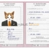 Thailand cat Fake PSD Passport | Instant Download