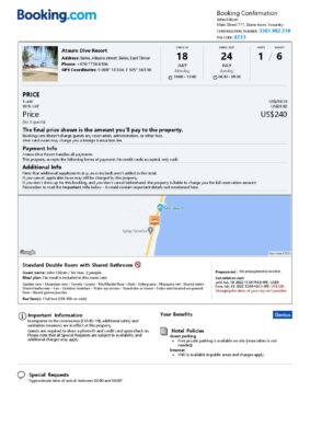 Customizable Timor-Leste Airbnb Reservation Template | Word & PDF Formats