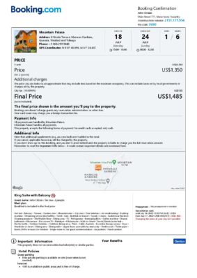 Customizable Trinidad and Tobago Airbnb Reservation Template | Word & PDF Formats