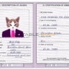 Tuvalu cat Fake PSD Passport | Instant Download