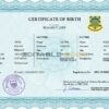 Authentic Tuvalu Birth Certificate Template | Customize and Download Online