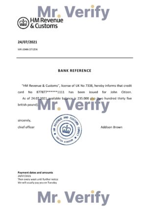 England Editable Templates 8 Download United Kingdom HM Revenue & Customs Bank Reference Letter Templates | Editable Word