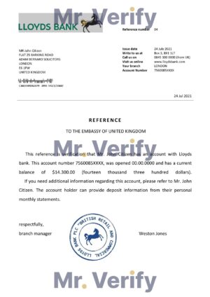 England Editable Templates 12 Download United Kingdom Lloyds Bank Reference Letter Templates | Editable Word