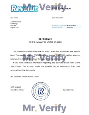 England Editable Templates 15 Download United Kingdom Revolut Bank Reference Letter Templates | Editable Word
