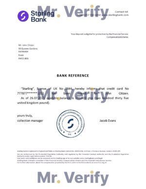 England Editable Templates 3 Download United Kingdom Starling Bank Reference Letter Templates | Editable Word