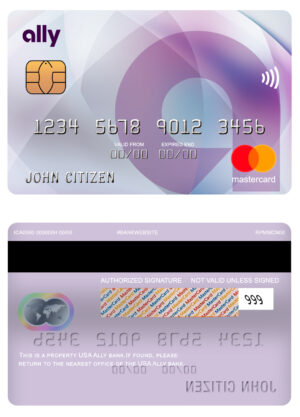 USA Editable Templates 6 Fillable USA Ally bank mastercard Templates | Layer-Based PSD