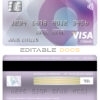 Editable USA Ally bank visa classic card Templates in PSD Format