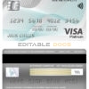 Editable USA Bank of the West bank visa platinum card Templates in PSD Format