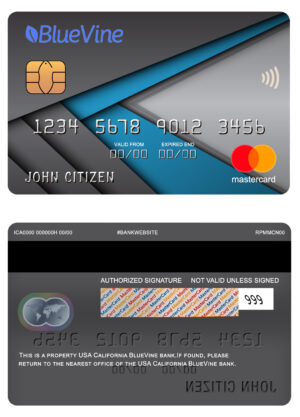USA Editable Templates 6 Fillable USA California BlueVine bank mastercard Templates