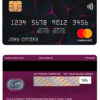 Fillable USA California Varo bank mastercard Templates | Layer-Based PSD