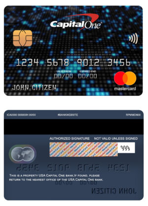 USA Editable Templates 3 Editable USA Capital One bank mastercard Templates