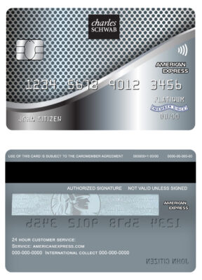 Fillable USA Charles Schwab & Co bank American Express card Templates