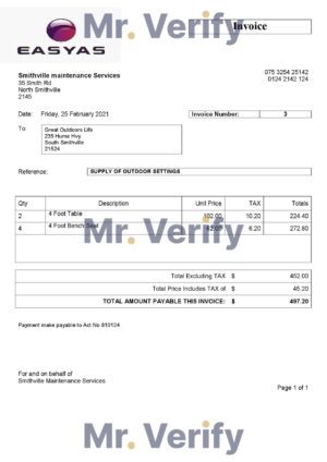 USA Editable Templates 2 High-Quality USA Easyas Driver Training Invoice Template PDF | Fully Editable