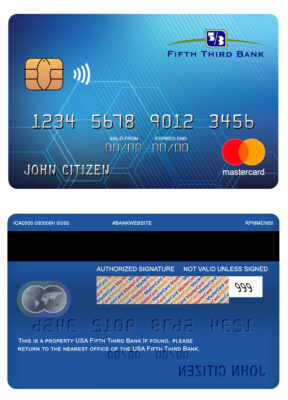 Fillable USA Fifth Third bank mastercard Templates