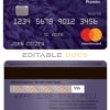 Fillable USA HSBC Bank MasterCard Premier World Credit Card Templates | Layer-Based PSD