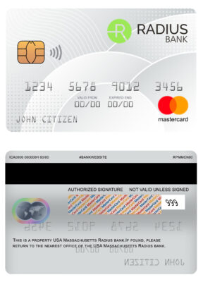 Fillable USA Massachusetts Radius bank mastercard Templates