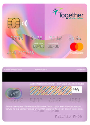 USA Editable Templates 8 Fillable USA Missouri Together Credit Union bank mastercard Templates