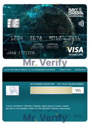 USA Editable Templates 11 Fillable USA Navy Federal Union bank visa signature card Templates | Layer-Based PSD