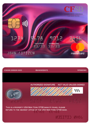 USA Editable Templates 15 Fillable USA New York CFSB bank mastercard Templates