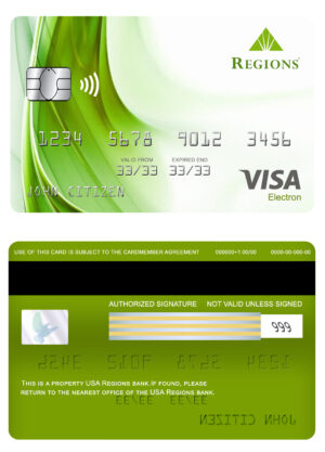 USA Editable Templates 14 Fillable USA Regions bank visa electron card Templates