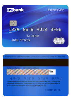 Fillable USA U.S. Bank mastercard Templates