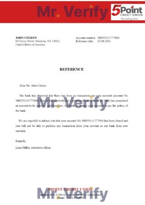 Download USA 5Point Bank Reference Letter Templates | Editable Word