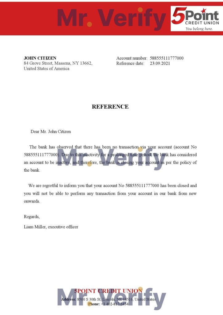 Download USA 5Point Bank Reference Letter Templates | Editable Word