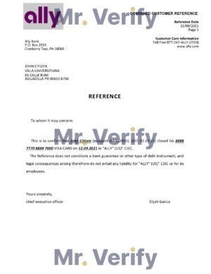 USA Editable Templates 3 Download USA Ally Bank Reference Letter Templates | Editable Word