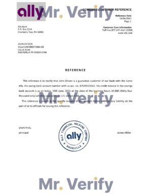 USA Editable Templates 3 Download USA Ally Bank Reference Letter Templates | Editable Word