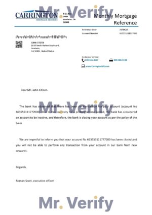 USA Editable Templates 9 Download USA Carrington Bank Reference Letter Templates | Editable Word