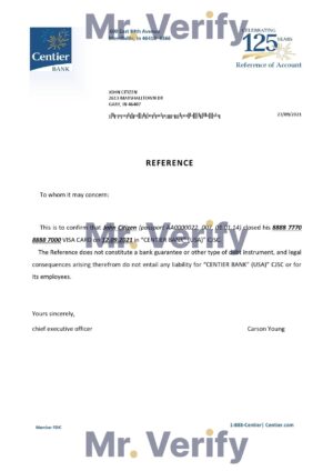 USA Editable Templates 10 Download USA Centier Bank Reference Letter Templates | Editable Word