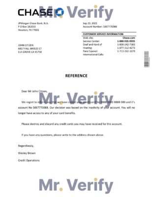 Download USA Chase Bank Reference Letter Templates | Editable Word