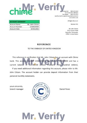 USA Editable Templates 7 Download USA Chime Bank Reference Letter Templates | Editable Word