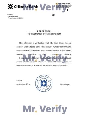 USA Editable Templates 9 Download USA Citizens Bank Reference Letter Templates | Editable Word