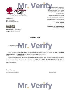 USA Editable Templates 3 Download USA First Century Bank Reference Letter Templates | Editable Word