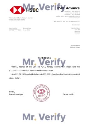 Download USA HSBC Bank Reference Letter Templates | Editable Word