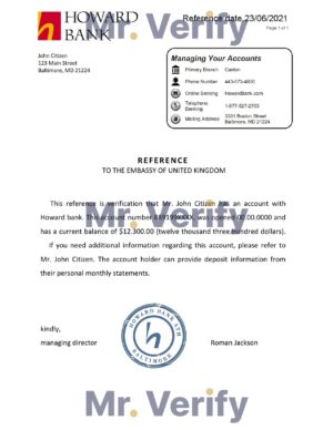 USA Editable Templates 14 Download USA Howard Bank Reference Letter Templates | Editable Word