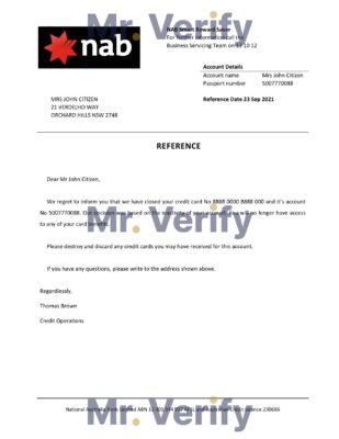 Download USA Nab Bank Reference Letter Templates | Editable Word